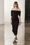 Фото #9 товара Платье с открытыми плечами ZARA