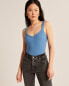 Фото #1 товара Abercrombie & Fitch 290334 Women's Sweater Tank Bodysuit Royal Blue Size LG