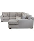 Фото #5 товара CLOSEOUT! Loranna 3-Pc. Fabric Sectional with Chaise, Created for Macy's