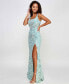 Фото #3 товара Juniors' Embellished Lace Square-Neck Gown