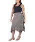 Plus Size Elastic Waist Handkerchief Skirt