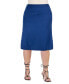 ფოტო #1 პროდუქტის Plus Size A Line Elastic Waist Skirt