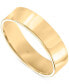 ფოტო #1 პროდუქტის Men's Flat Profile Comfort Fit Wedding Band in 14k Gold