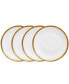 Фото #1 товара Rochelle Gold Set of 4 Saucers, Service For 4