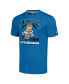 Фото #2 товара Men's Aidan Hutchinson Heathered Blue Detroit Lions Caricature Player Tri-Blend T-shirt