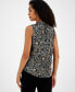 Women's Paisley-Print Keyhole-Neck Blouse