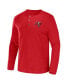 Фото #4 товара Men's NFL x Darius Rucker Collection by Red Tampa Bay Buccaneers Slub Jersey Henley Long Sleeve T-shirt
