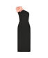 ფოტო #3 პროდუქტის Women's Crepe One Shoulder Flower Detail Midi Dress