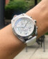 ფოტო #2 პროდუქტის Women's Katherine Chronograph White Leather Strap Steel Watch 40mm