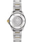 ფოტო #2 პროდუქტის Women's Swiss Automatic DS Action Lady Diamond Accent Two-Tone Stainless Steel Bracelet Watch 35mm