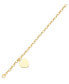 Фото #4 товара Браслет Macy's Heart Pendant Chain в золоте 10k.