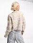 Only balloon sleeve jumper in pastel stripe PASTEL STRIPE, XL - фото #12