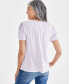 ფოტო #2 პროდუქტის Women's Embroidery Vacay Top, Created for Macy's