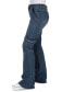 Juniors' High-Rise Flare-Leg Cargo Jeans