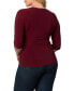 ფოტო #2 პროდუქტის Women's Plus Size Femme Fatale Faux Wrap Top