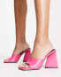 Фото #4 товара RAID Angel mules with angular heel in hot pink