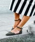 ფოტო #6 პროდუქტის Women's Lana Scalloped Edge Ankle Strap Flats