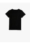 Kız Çocuk T-shirt 4skg10355ak Siyah