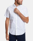 Фото #1 товара Men's Classic-Fit Short-Sleeve Solid Stretch Oxford Shirt