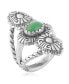 ფოტო #1 პროდუქტის Genuine Gemstone and Sterling Silver Concha Rope Ring, Sizes 5-10