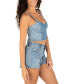 Juniors' Mika Cropped Corset Tank Top