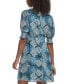 Фото #2 товара Women's Printed Elbow-Sleeve A-Line Dress
