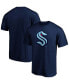 Фото #2 товара Men's Navy Seattle Kraken Primary Logo T-shirt