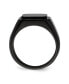 ფოტო #3 პროდუქტის Stainless Steel Polished Black IP-plated Signet Ring