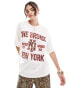 Фото #1 товара ASOS DESIGN oversized t-shirt with nyc bronx graphic in cream