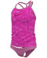 ფოტო #2 პროდუქტის Big Girls Retro Flow T-Crossback Tankini Swimsuit, 2 Piece Set