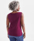 ფოტო #2 პროდუქტის Petite Sleeveless Boat-Neck Tank Top, Created for Macy's