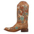 Corral Boots Floral Inlay Embroidery Iridescent Square Toe Cowboy . Womens Size
