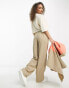 Фото #2 товара ASOS DESIGN Unisex colour block tailored straight suit trousers in multi - BROWN