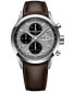 ფოტო #1 პროდუქტის Men's Swiss Automatic Chronograph Brown Leather Strap Watch 42mm