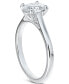 ფოტო #3 პროდუქტის Diamond Oval-Cut Cathedral Solitaire Engagement Ring (5/8 ct. t.w.) in 14k White Gold