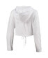 ფოტო #2 პროდუქტის Women's White Clemson Tigers Poppy Cinched Cropped Hoodie Long Sleeve T-shirt