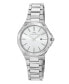 ფოტო #1 პროდუქტის Victoria Stainless Steel Silver Tone Women's Watch 1241AVIS