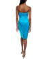 Фото #2 товара Mikael Aghal Strapless Silk Cocktail Dress Women's