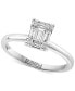 ფოტო #5 პროდუქტის EFFY® Diamond Emerald Cluster Bridal Set (3/8 ct. t.w.) in 14k White Gold