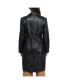 Фото #3 товара Women's Tibbie Genuine Leather Single Breasted Trenchcoat