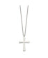 Фото #3 товара Polished Large Cross Pendant on a 18 inch Cable Chain Necklace