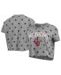 Фото #1 товара Women's Heathered Gray Oklahoma Sooners Headliner Stars Cropped Tri-Blend T-shirt