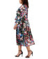 Plus Size Floral-Print Tiered Midi Dress