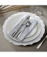 Jay Import Alabaster Scallop White With Silver Charger Plate