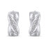 Timeless silver earrings with zircons EA257W