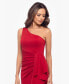 ფოტო #4 პროდუქტის Women's One-Shoulder Ruffled Long Fit & Flare Dress