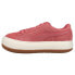 Puma Suede Mayu Perforated Lace Up Platform Womens Pink Sneakers Casual Shoes 3