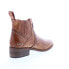 Bed Stu Ellice F328008 Womens Brown Leather Slip On Ankle & Booties Boots