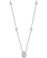 ფოტო #1 პროდუქტის Diamond Bezel & Teardrop Cluster 18" Pendant Necklace (1/3 ct. t.w.) in 14k White Gold