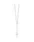 ფოტო #3 პროდუქტის Sterling Silver Polished Rosary Pendant Necklace 16"